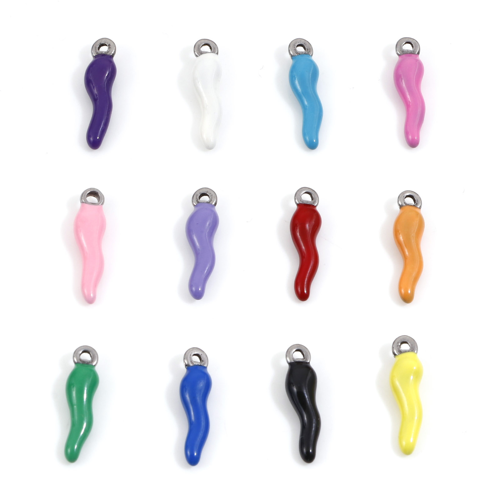 Foods X - 2PCs New Stainless Steel Charms Multicolor