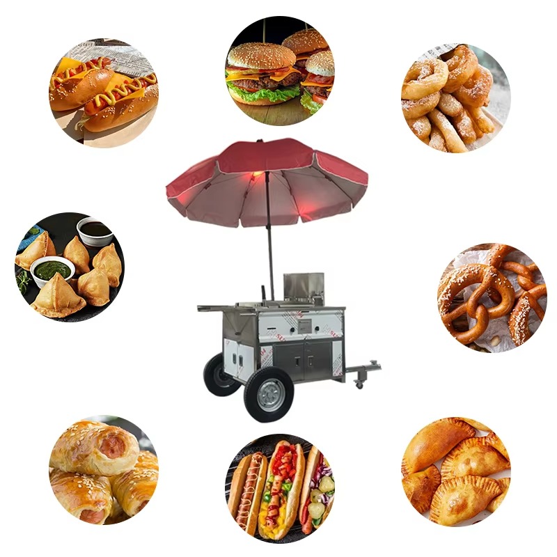Compact Mobile Snack Food Cart - Street Food Snacks ulasan dan harga