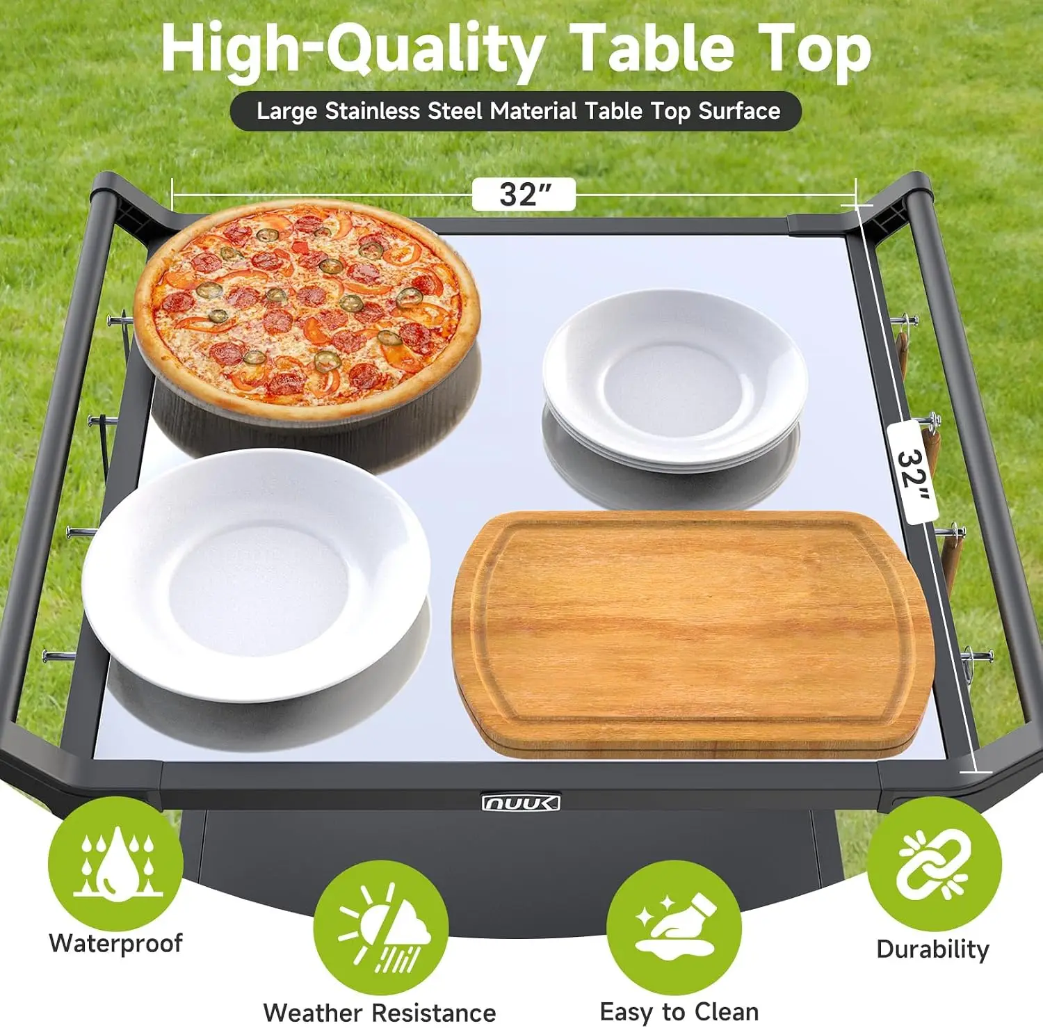 Outdoor Grill Cart on Wheel 32 - Foods X ulasan dan harga