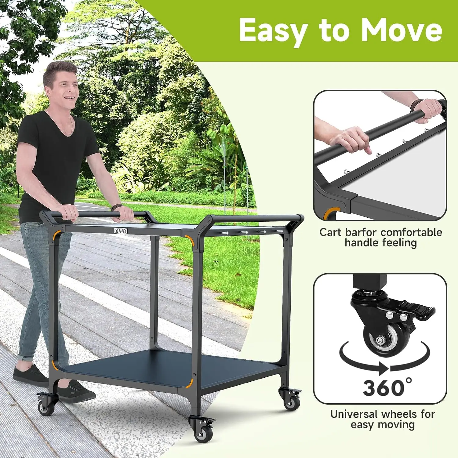 Outdoor Grill Cart on Wheel 32 - Foods X ulasan dan harga