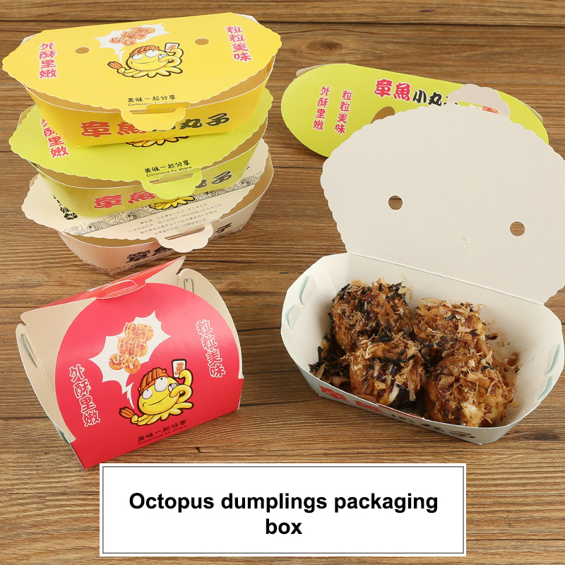 100Pcs Disposable Cartoon Octo - Street Food Snacks ulasan dan harga