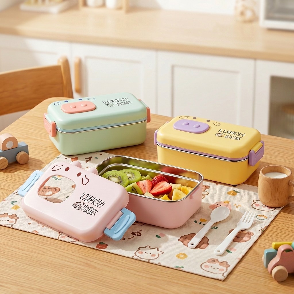 304 Stainless Steel Bento Box  - Food Snacks For Kids ulasan dan harga