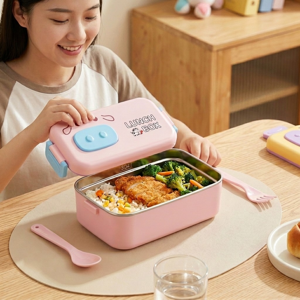 304 Stainless Steel Bento Box  - Food Snacks For Kids ulasan dan harga