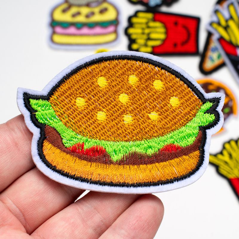 Fast Food Series Embroidered C - Food Snacks Pictures ulasan dan harga