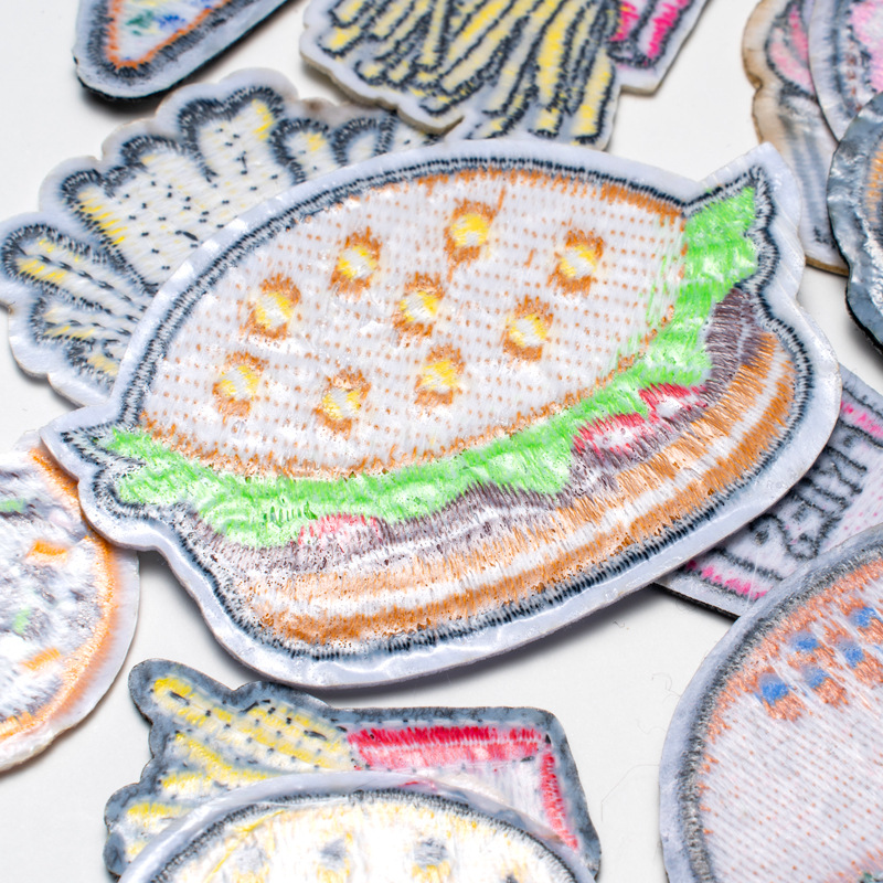 Fast Food Series Embroidered C - Food Snacks Pictures ulasan dan harga