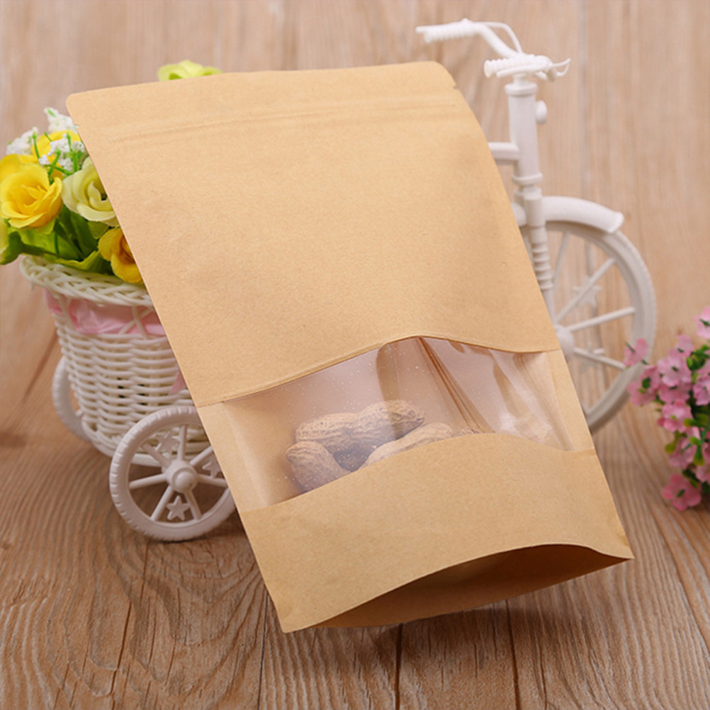 50Pcs Food Grade Kraft Stand U - Snacks Food In Us ulasan dan harga
