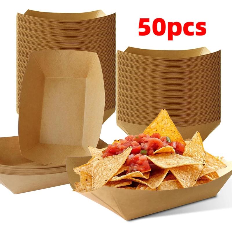 Disposable Kraft Paper Hotdog  - Food Snacks Restaurant ulasan dan harga