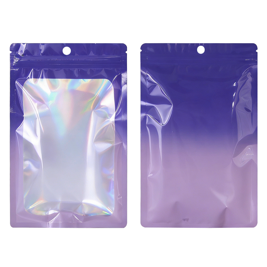 Holographic Color Square Zippe - Snacks Food In Us ulasan dan harga