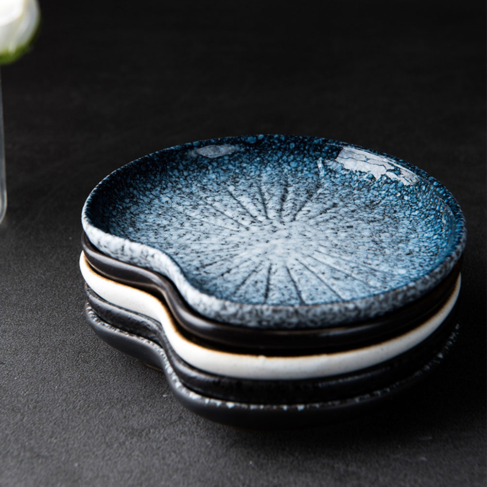 Ceramic Serving Plate Dark Bro - Food Snacks Restaurant ulasan dan harga