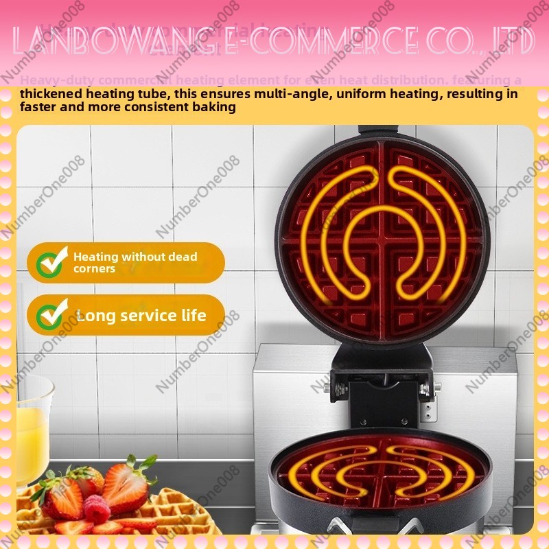 Rotating Waffle Maker Griddle  - Food Snacks Restaurant ulasan dan harga