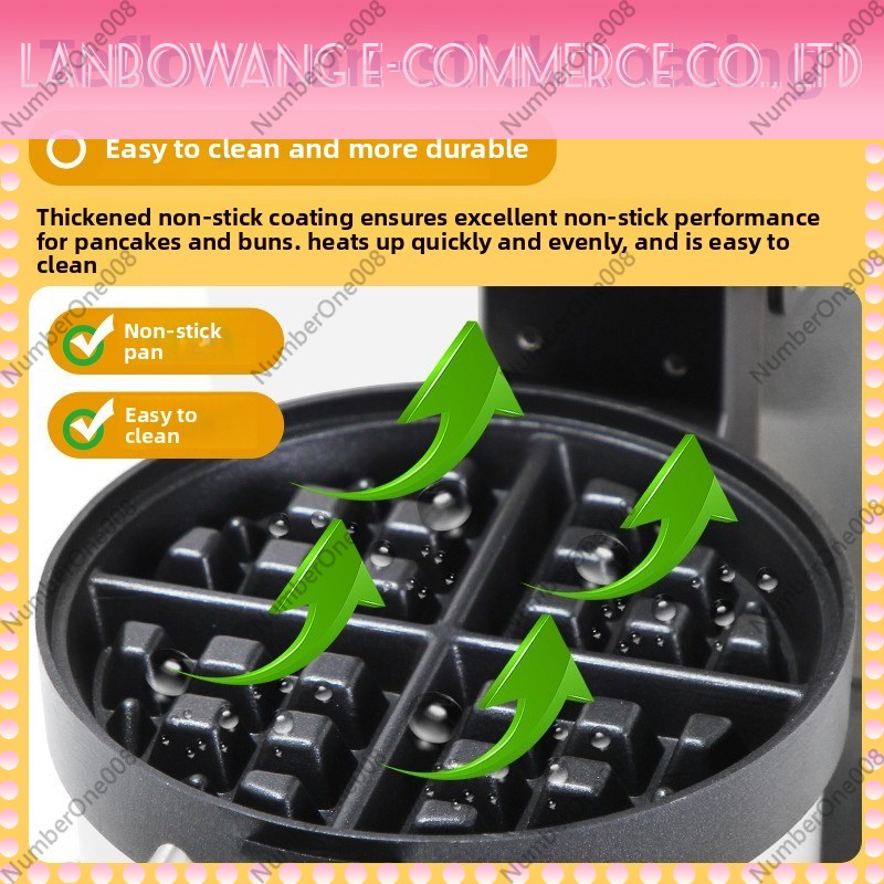 Rotating Waffle Maker Griddle  - Food Snacks Restaurant ulasan dan harga