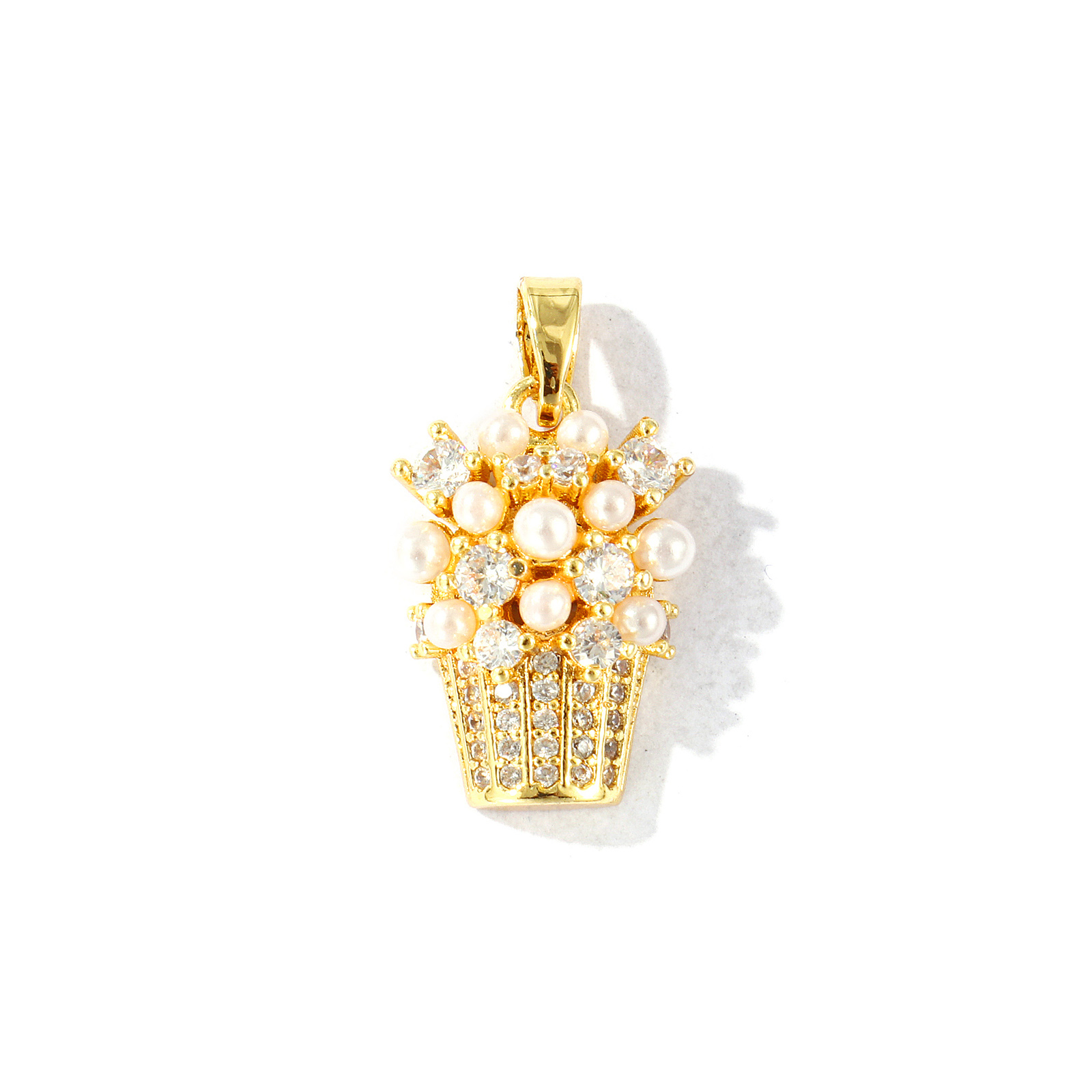 2 PCs Brass Charm Pendant 18K  - Foods X ulasan dan harga