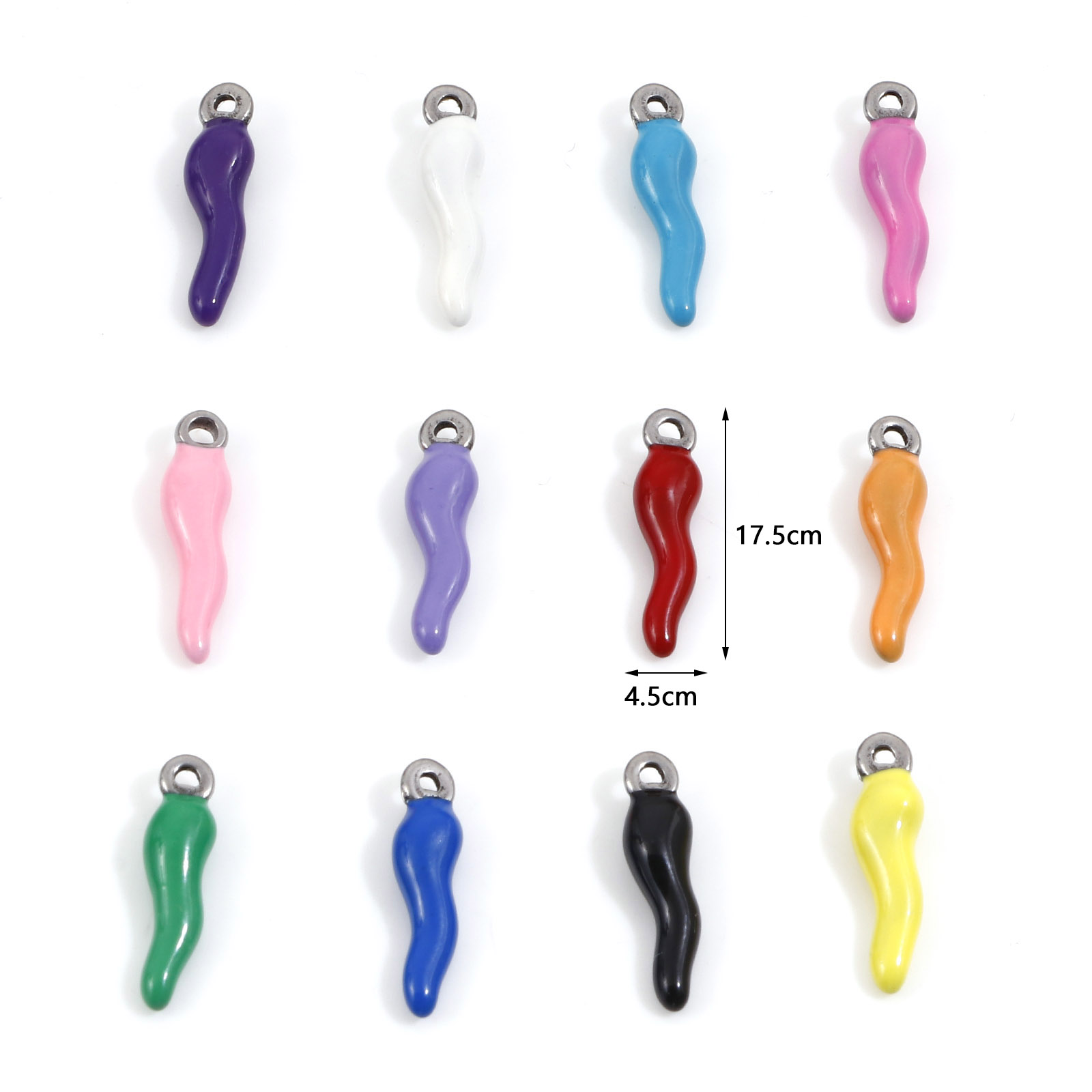 2PCs New Stainless Steel Charm - Foods X ulasan dan harga
