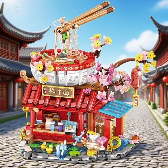 New Food Shops Building Blocks - Food City Snacks ulasan dan harga