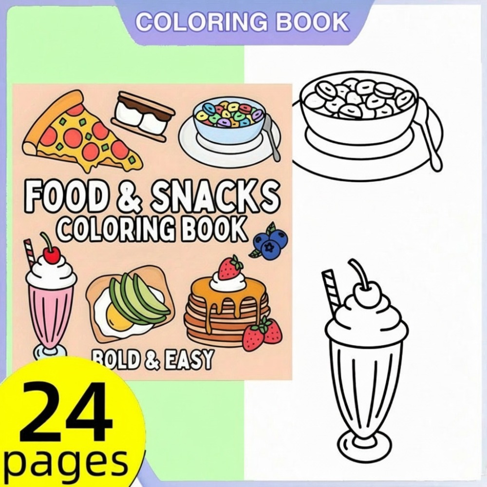 Food and Snacks Coloring Book  - Food And Snacks Coloring Pages ulasan dan harga