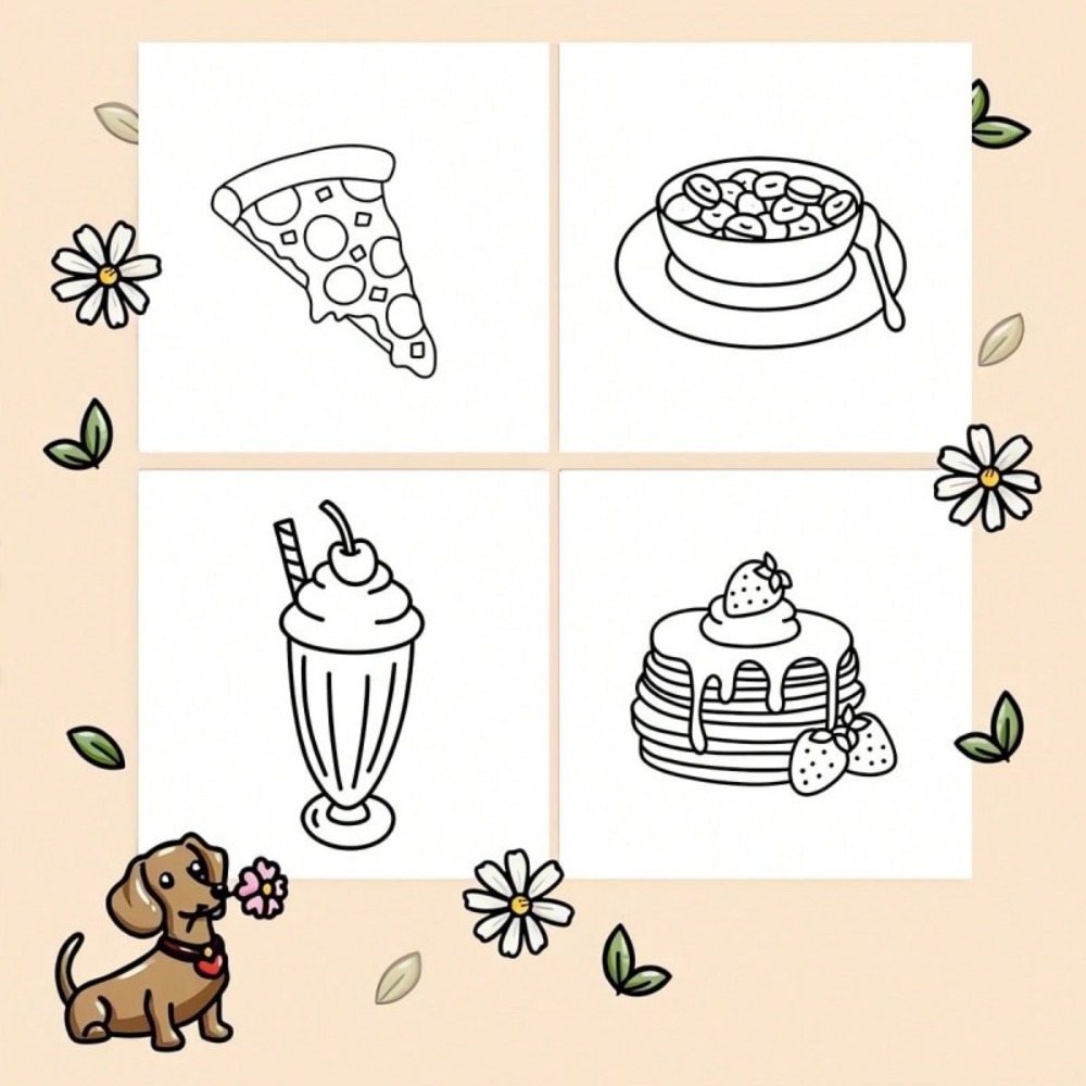 Food and Snacks Coloring Book  - Food And Snacks Coloring Pages ulasan dan harga