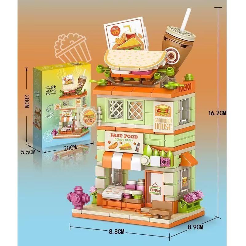 Creative Snack Bar Bricks Mode - Food City Snacks ulasan dan harga